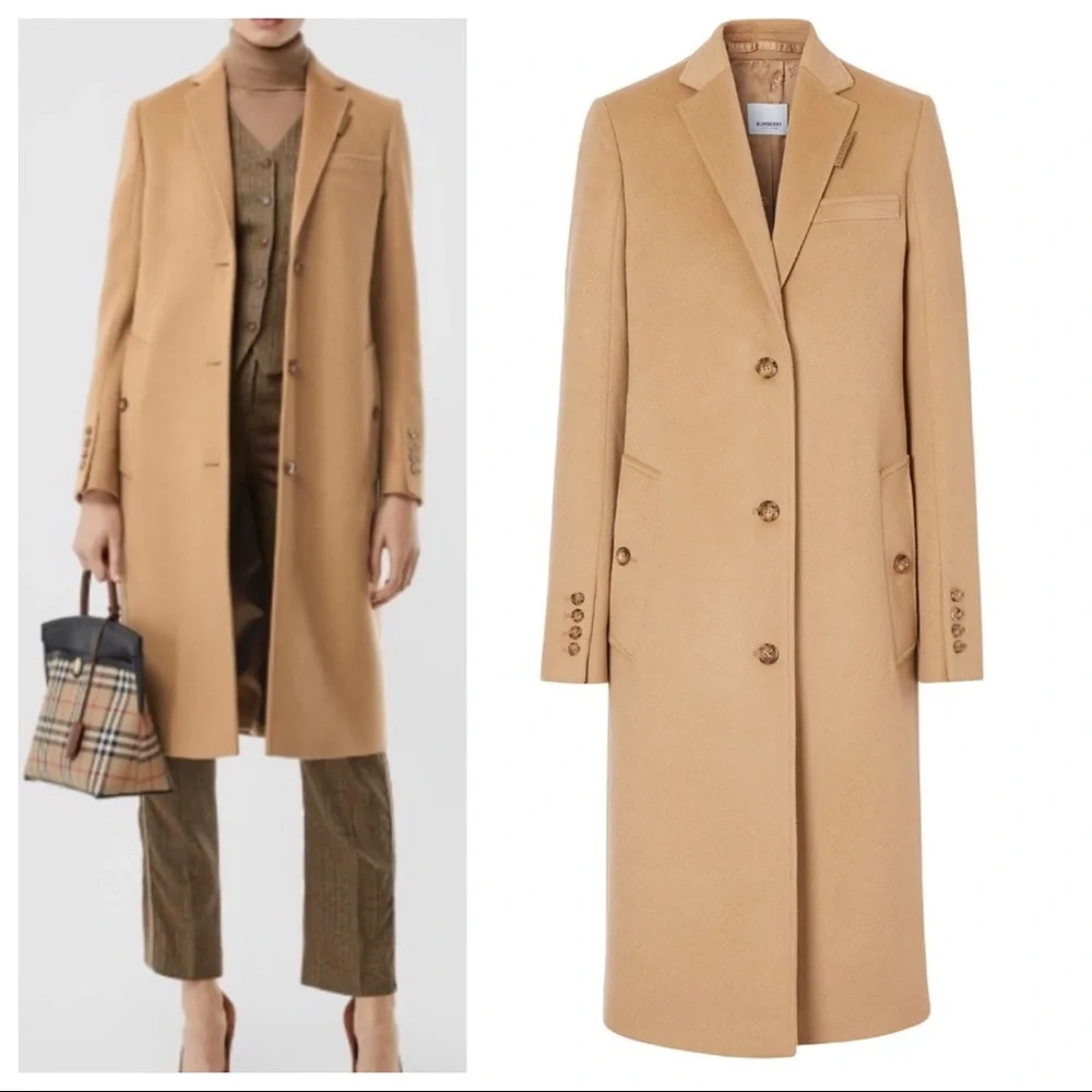 Burberry Camel Tan Wool Blend Long Coat - Picture 2 of 9